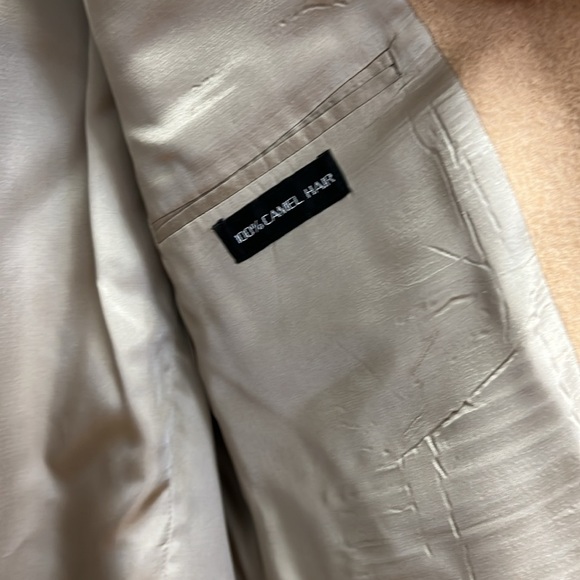 Andrew Fezza Men’s 100% Camel Hair Suit Jacket Size 44 Regular - Picture 4 of 7